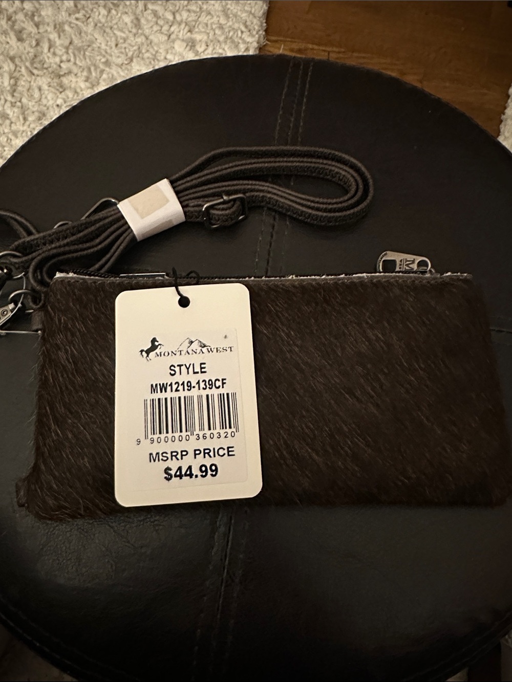 Montana West Brown Hair-on Hide Wristlet Clutch